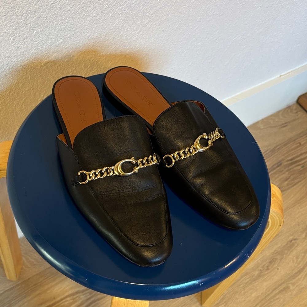 Coach Sofi Leather Mules - Picture 3 of 5